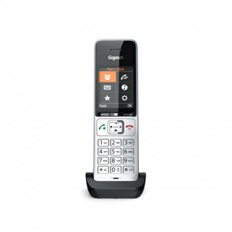 Gigaset COMFORT 500HX analoog/DECT telefon numbrinäiduga must, hõbedane