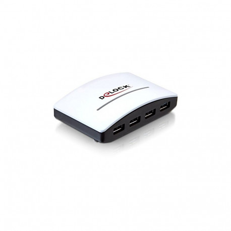 DeLOCK USB 3.0 External HUB 4 Port 5000 Mbit/s Black, White
