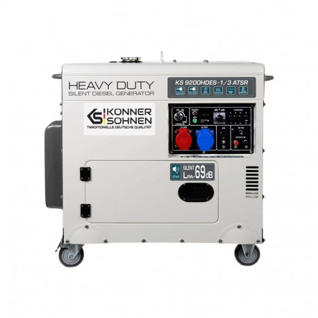 Könner & Söhnen mootor-generaator KS 9200HDES-1/3 ATSR 7000W 11L diisel roostevaba teras