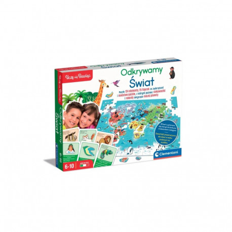 Clementoni 50779 hariv pusle viktoriinid loomad avastame maailma õpin mängides poola keel