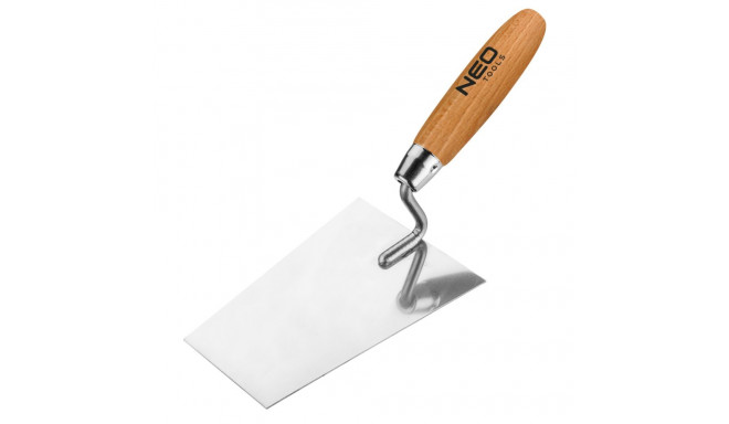 Kielnia sztukatorska trapezowa, 160 mm, uchwyt drewniany