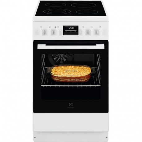 Electrolux 500 SurroundCook 57 L platums 50 cm balta - Elektriska plits ar keramikas virsmu