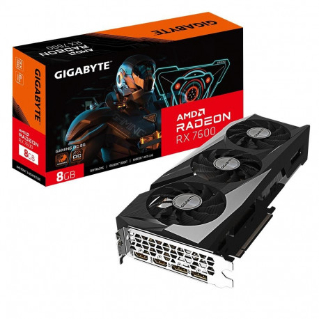 Graphics Card|GIGABYTE|AMD Radeon RX 7600|8 GB|GDDR6|128 bit|PCIE 4.0 16x|2xHDMI|2xDisplayPort|GV-R7
