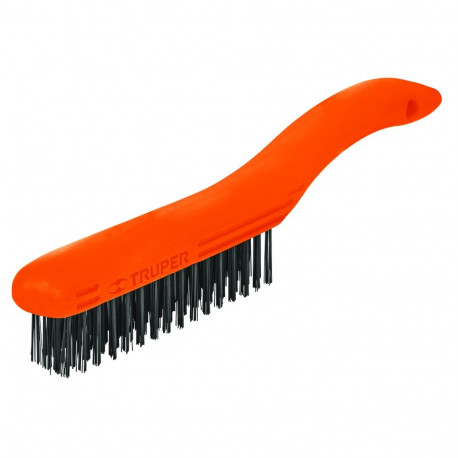 Wire brush, 28cm, 4x16 rows, wire 0.4mm Truper®