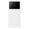 Baseus EnerFill FP41 30000mAh 22.5W Powerbank with Baseus Simple USB-A - USB-C 3A 30cm Cable - White