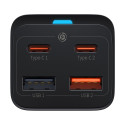 Baseus GaN3 Pro fast charger GaN 2 x USB Type C / 2 x USB 65W PD, QC4.0+, AFC, PPS + cable USB Type 