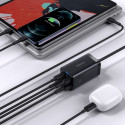 Baseus GaN3 Pro fast charger GaN 2 x USB Type C / 2 x USB 65W PD, QC4.0+, AFC, PPS + cable USB Type 