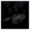 Baseus GaN3 Pro fast charger GaN 2 x USB Type C / 2 x USB 65W PD, QC4.0+, AFC, PPS + cable USB Type 