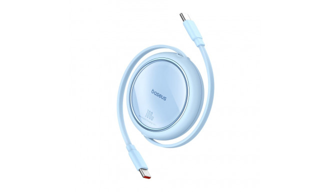 Baseus Free2Draw Mini USB-C - USB-C 100W 1m retractable cable - blue