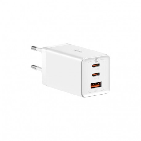 GaN 2xUSB C 1xUSB 65W fast charger Baseus GaN5 Pro + USB C - USB C 100W cable - white