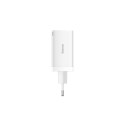 GaN 2xUSB C 1xUSB 65W fast charger Baseus GaN5 Pro + USB C - USB C 100W cable - white