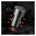 Baseus CRDYQ-01 splitter 2x cigarette lighter socket 80W 2x USB-A 3.1A - black