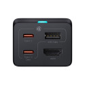 Baseus fast charger GaN5 Pro HUB HDMI 2 x USB-C / USB-A / HDMI 4K 30Hz 1.5m black + USB-C cable - US