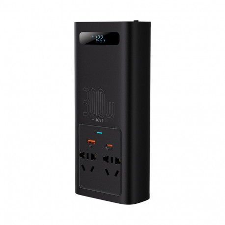 Baseus IGBT Car Inverter Inverter 300W 220V (CN / EU Plug) Black (CGNB010101)