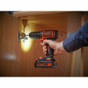Screwdriver Black & Decker BLACK+DECKER BDCDC18BAFC-QW Perceuse-visseuse sans fil, 18 V, Noir/orange