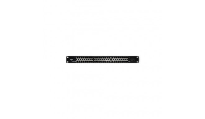Qoltec patch-paneel PoE-injektor 54477 rack 48V 24 porti passiivne, must