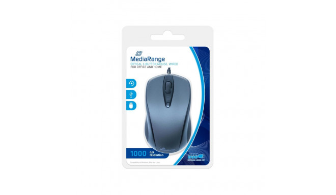 MOUSE USB OPTICAL BLACK/GREY/MROS201 MEDIARANGE