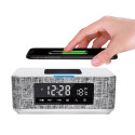 Platinet clock-radio + wireless speaker + charger Daily PMGQ15B, white (44800) Platinet clock-radio + wireless speaker + charger Daily PMGQ15B, white (44800)