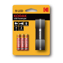Kodak 9-LED taskulamp+ 3 AAA, must