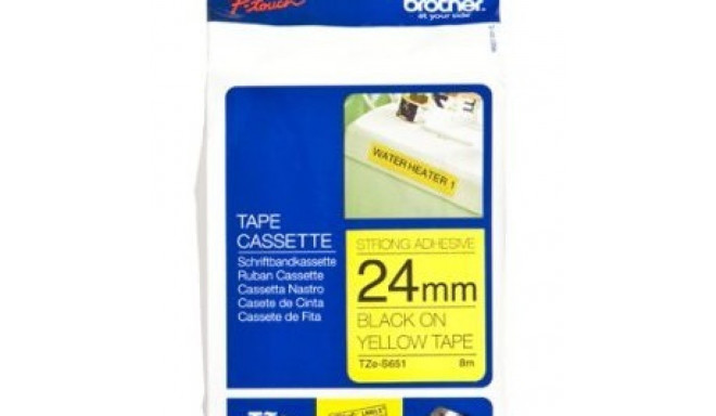 BROTHER TZES651 24 BLACK ON YELLOW STR.