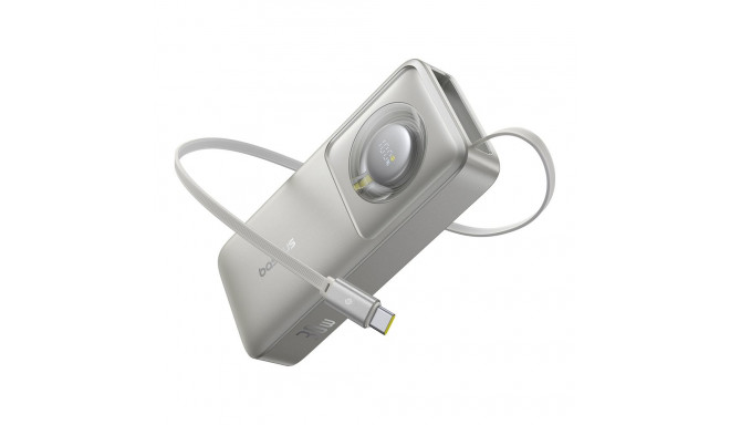 Baseus Free2Pull 10000mAh 30W powerbank with USB-C port and retractable USB-C cable - gray