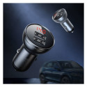 Baseus car charger 2x USB 4.8A 24W with LCD gray (CCBX-0G)