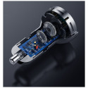 Baseus car charger 2x USB 4.8A 24W with LCD gray (CCBX-0G)