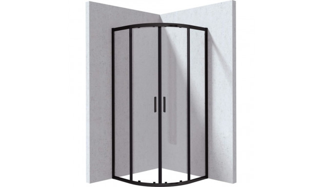 Poolringikujuline dušinurk 80x80 cm