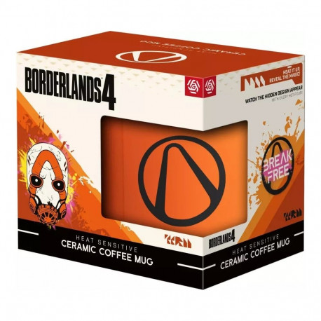 Heat Reveal Mug Good Loot Borderlands 4 - Hunters Icon 450 ml Orange, Grey