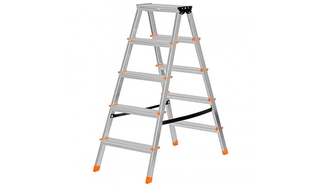 Krause Dopplo double-sided step ladder silver