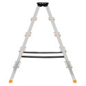 Krause Dopplo double-sided step ladder silver