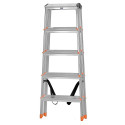 Krause Dopplo double-sided step ladder silver