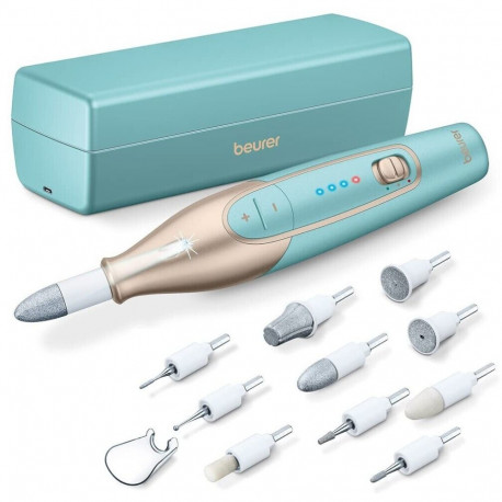 Beurer MP 84 manicure/pedicure set nail care (turquoise/gold)