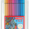 Viltpliiatsid Stabilo Pen 68 , 20 värvi pakis