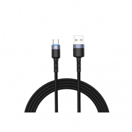 Tellur Data Cable USB to Type-C LED Nylon Braided 1.2m Black