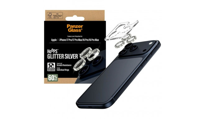 PanzerGlass Hoops Glitter hõbedane Apple iPhone 17 Pro/17 Pro Max/16 Pro/16 Pro Max jaoks