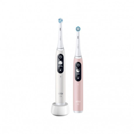 Oral-B iO6 DuoPack laetav elektriline hambahari täiskasvanutele 2 harjapeaga 5 harjamisrežiimi valge