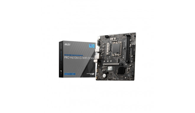 MSI PRO H610M-G WIFI DDR4 | Processor family Intel | Processor socket LGA1700 | DDR4 | Supported har