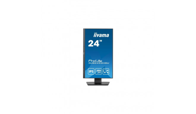 61cm/24" (1920x1080) iiyama ProLite XUB2493HSU-B7 16:9 FHD IPS 1ms 100Hz HDMI DP kõlar pivot must