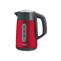 Bosch DesignLine TWK4P434 elektriline veekeetja 2400 W 1.7 L roostevaba teras 360° pöörlev alus puna
