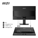 LCD Monitor|MSI|PRO MP2412|23.8"|Business|Panel VA|1920x1080|16:9|100Hz|Matte|4 ms|Tilt|Colour Black