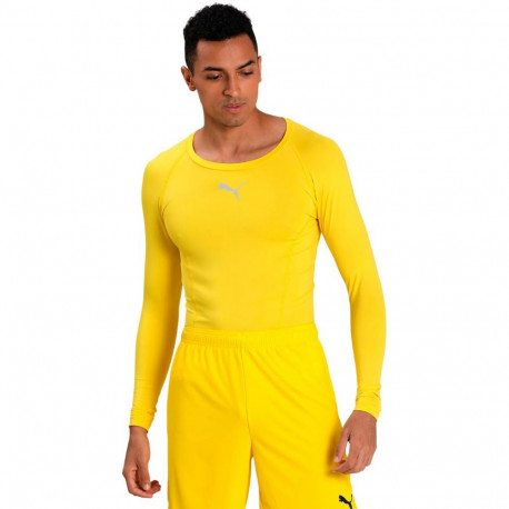 Puma meeste alussärk Liga Baselayer Tee LS 655920 06 S, kollane