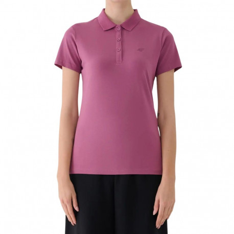 Koszulka damska polo 4F F554 burgund 4FWAW25TPTSF554 60S S