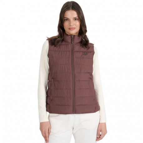 Kamizelka damska 4F F218 ciemny brązowy 4FWAW25TVJAF218 80S L