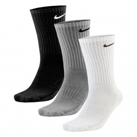 Nike sokid Everyday Cushioned Crew 3 paari SX7664 964 38-42, valge, hall, must