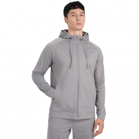 Bluza męska 4F FNK M654 szary melanż 4FWMM00TFSWM654 25M 2XL