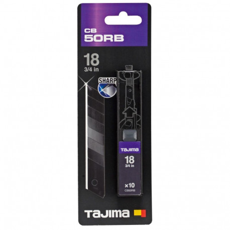 Tajima DORA Razar Black spare blades 18mm, 10pcs