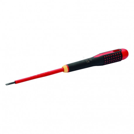 Bahco BE-8220SL ERGO™ slim VDE insulated slotted screwdriver – 0.5x3.0x100mm, high-performance alloy