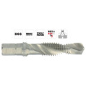 Combi tapping drill bit M4x0.7, HSS, 1/4" hex shank