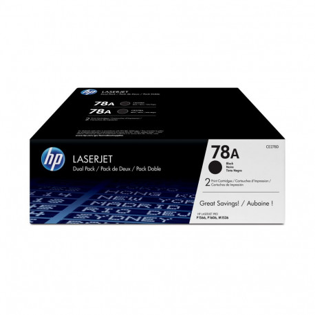 HP tooner CE278AD topeltpakk 2x2100lk Laserjet Pro P1566/P1606, must